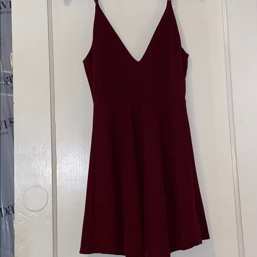 Maroon skater dress